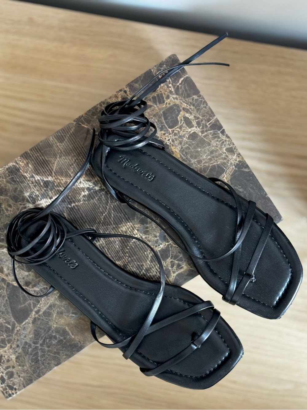 Madewell Carrie Lace-Up Sandal in Black
